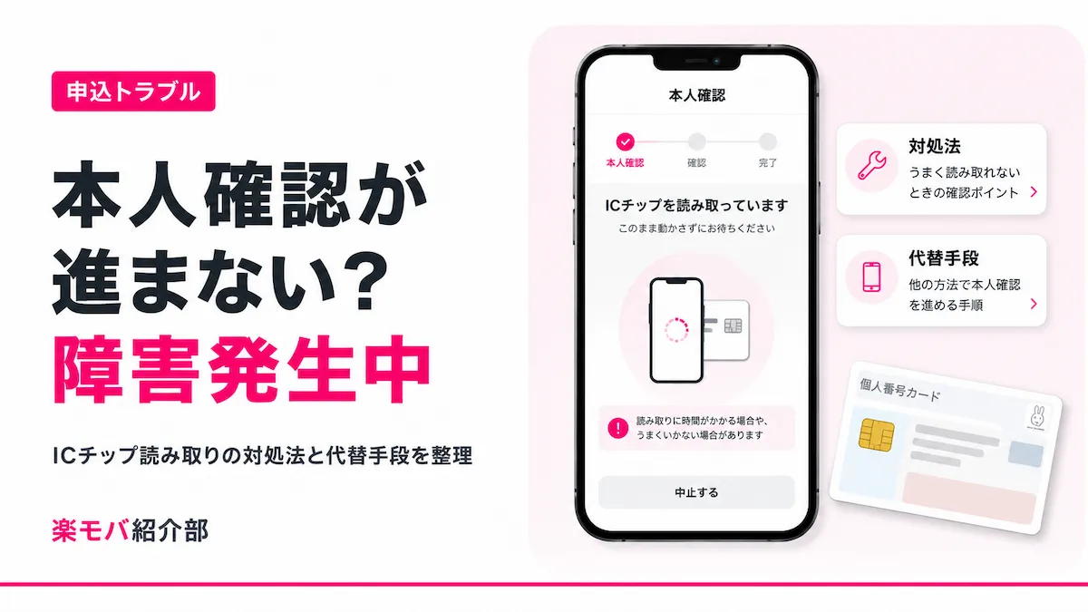 楽天モバイルの本人確認手続きが進まない障害のイメージ画像