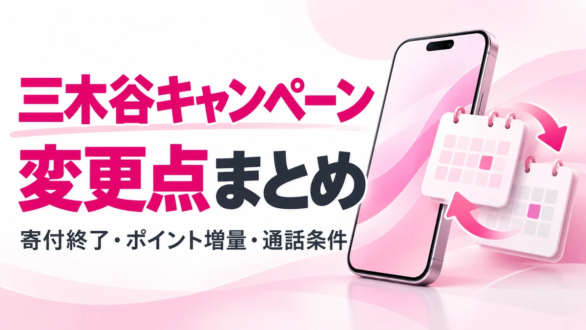 三木谷キャンペーンの変更点まとめ｜寄付終了・ポイント増量・通話条件