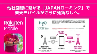 【4/1開始】いざという時の備えに！他社回線に繋がる「JAPANローミング」で楽天モバイルがさらに死角なしへ。