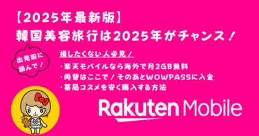【2025年最新版】韓国美容旅行は今がチャンス！損しない通信・両替所・薬局のおススメまとめ